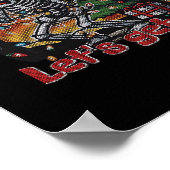 Grappig Skeleton Christmas Let's Get Lit Classic Poster (Hoek)