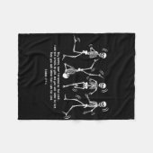 Grappig Skeleton Dansen Droge Botten komen tot lev Fleece Deken (Voorkant (Horizontaal))