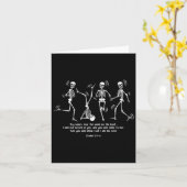 Grappig Skeleton Dansen Droge Botten komen tot lev Kaart (Gele Bloem)