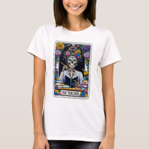 Grappig Skeleton De leraar Tarot T-shirt