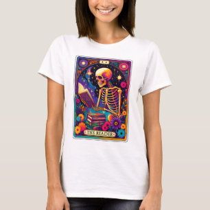 Grappig Skeleton De lezer Tarot T-shirt