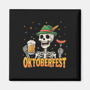 Grappig Skeleton Drink Duitse Beer Mannen Vrouwen Magneet