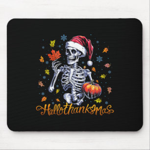 Grappig Skeleton Halloween Mery Christmas Happy Ha Muismat