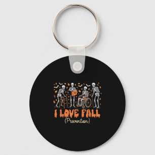 Grappig Skeleton Ik hou van Herfst Prevention Herf Sleutelhanger