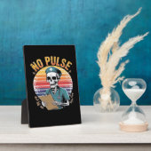 Grappig Skeleton Nurse Geen Pulse Design – Dark Hu Fotoplaat (Zijkant)