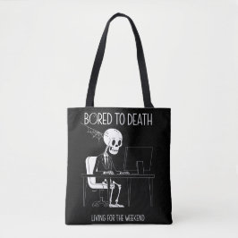 Grappig Skeleton Office Humor Design Draagtas