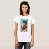 Grappig Skeleton Summer die heks T-shirt (Voorkant volledig)