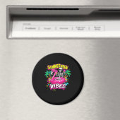 Grappig Skeleton Summerween Vibes Flamingo Pool Ic Magneet (Insitu (Vaatwasser))