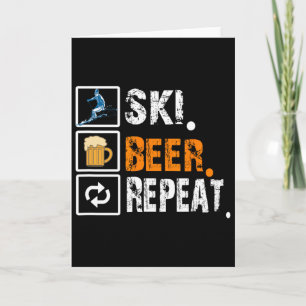 Grappig Ski Bier Herhaal Skien En Skiërs Kaart