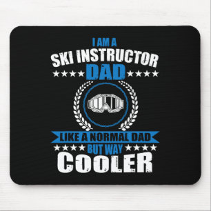 Grappig ski-instructeur vader outfit Vaderdag kost Muismat