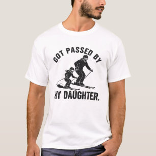 Grappig Ski Vader T-shirt Door Mijn Dochter Aanger