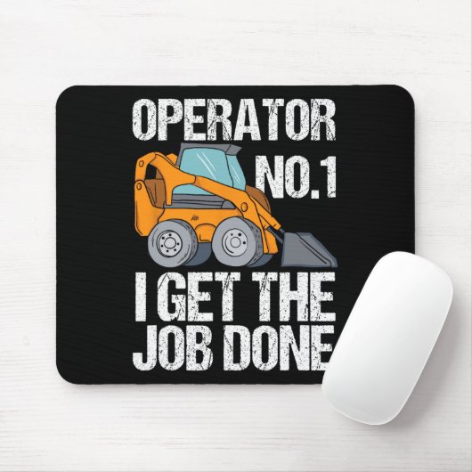 Grappig Skid Steer Daddy Grappig Vaderdag Gift Muismat (Met muis)