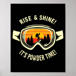 Grappig skien - opstaan & aan de slag! poedertijd! poster