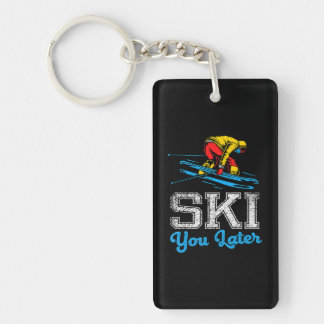 Grappig skiën Ski je later Sleutelhanger