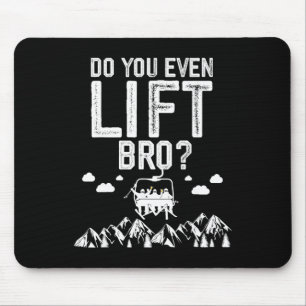 Grappig Skiën Til je zelfs bro Snowboard Ski Muismat