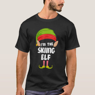 Grappig Skiing Elf Matching Familie Groep PJ Kerst T-shirt
