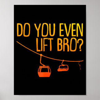 Grappig skisnowboarden ontwerp voor mannen vrouwen poster