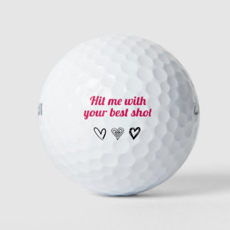 Grappig: "Sla me met je beste schot" Golfballen