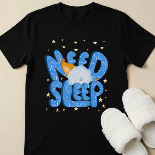 Grappig Slaap nodig Wolk Karakter T-shirt