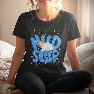 Grappig Slaap nodig Wolk Karakter T-shirt