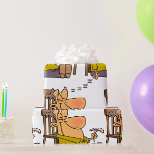 Grappig Slaperig Man Napping met Sandwich Cadeaupapier