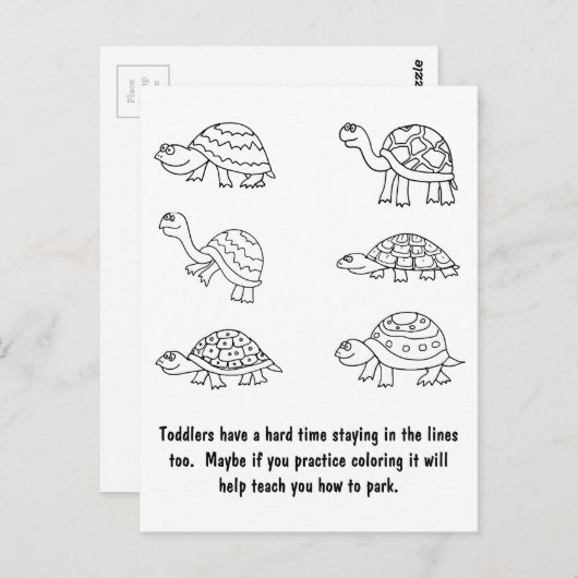 Grappig slecht parkeerbiljet briefkaart (Voorkant / Achterkant)