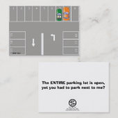 Grappig slecht parkeerbiljet visitekaartje (Voorkant / Achterkant)