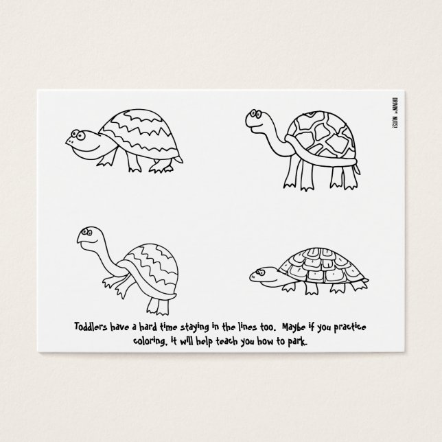 Grappig slecht parkeerbiljet visitekaartje (Voorkant)