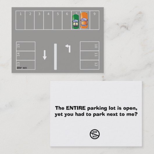 Grappig slecht parkeerbiljet visitekaartje (Voorkant / Achterkant)
