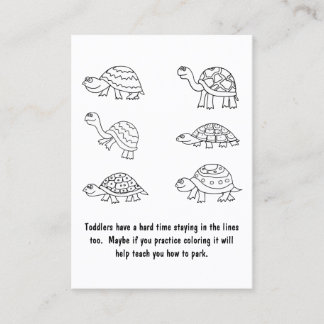 Grappig slecht parkeerbiljet visitekaartje