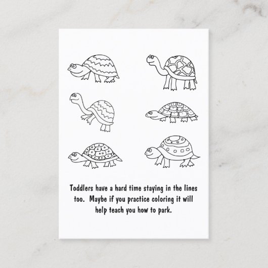 Grappig slecht parkeerbiljet visitekaartje (Voorkant)