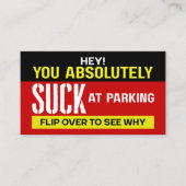 Grappig slecht parkeerbriefje oproepkaart visitekaartje (Voorkant)