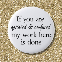 Grappig slogan knopen grappen vrienden citeren leu ronde button 5,7 cm