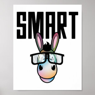 Grappig Smart Donkey Paardrijden Lover Gift Voor Poster