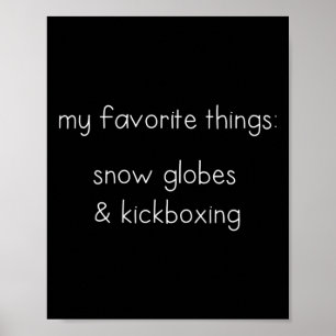 Grappig Sneeuwbol Cadeau voor Kickboksliefhebbers Poster