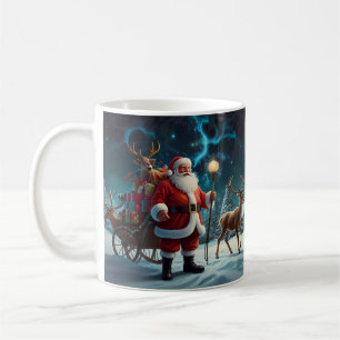 Grappig Sneeuwman Kerstkunstwerk Koffiemok