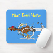 Grappig snel vliegend cartoon muispad muismat (Met muis)