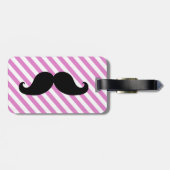 GRAPPIG SNOR BAGAGELABEL | ROZE STREPEN (Achterkant horizontaal)