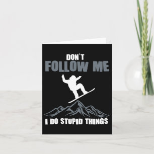 Grappig Snowboarden Gift Mannen Vrouwen Schattige  Kaart