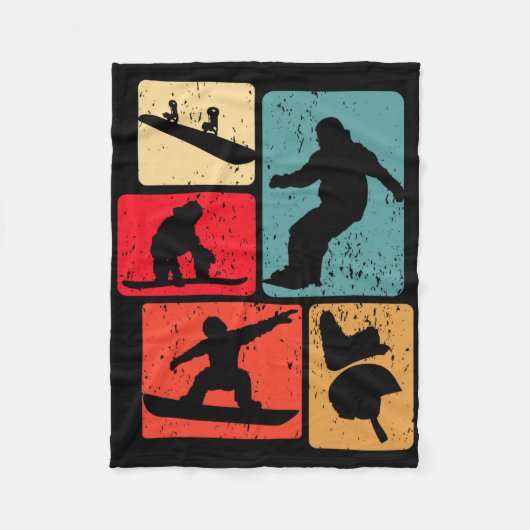 Grappig Snowboarden liefhebber Snowboarder Winters Fleece Deken (Voorkant)