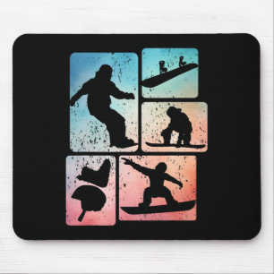 Grappig Snowboarden liefhebber Snowboarder Winters Muismat