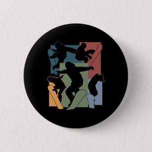 Grappig Snowboarden liefhebber Snowboarder Winters Ronde Button 5,7 Cm