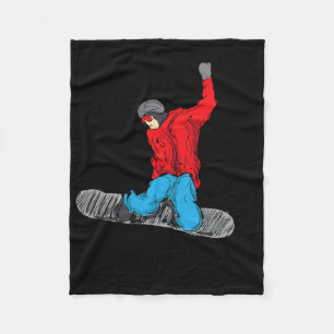 Grappig Snowboarden Shirt - Sneeuwboarder Lovers G Fleece Deken