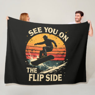 Grappig Snowboarden - Zie Je Aan De Andere Kant Fleece Deken