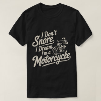 Grappig Snurken Biker Motorfiets Kleding T-shirt