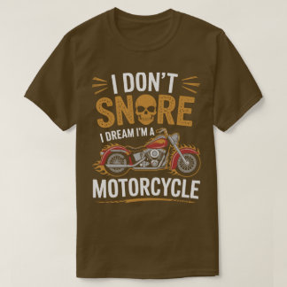 Grappig Snurkende Biker Motorfiets Kleding T-shirt