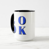 Grappig sociaal schattig cool design mok (Voorkant links)