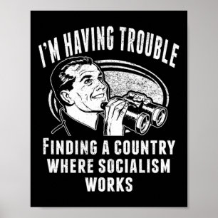 Grappig Socialisme Socialist Werkt Niet Kapitalism Poster