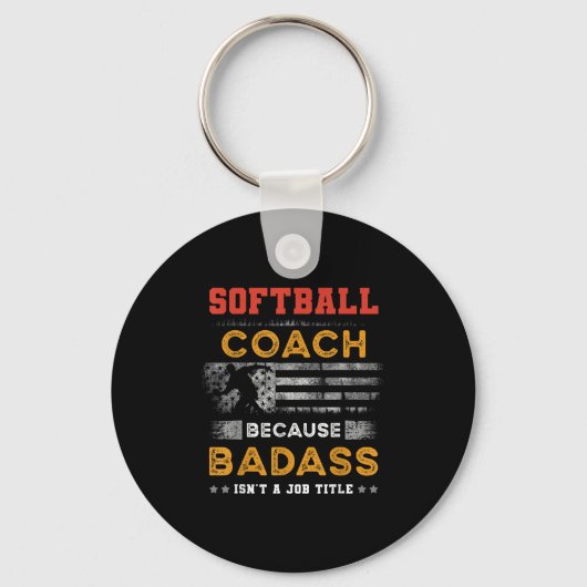 Grappig Softbal Coach Gift voor mannen, Bad Softba Sleutelhanger (Voorkant)
