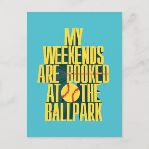 Grappig Softbal Weekend Bij Het Honkbalveld Briefkaart